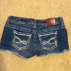 Maurices Blue Jean Shorts with Sequin Accents - 1/2